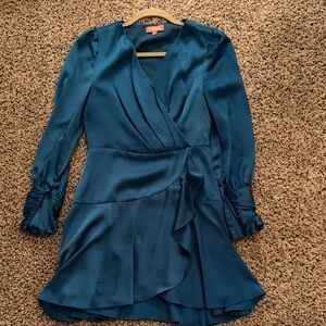 THML Teal Long Sleeve Dress